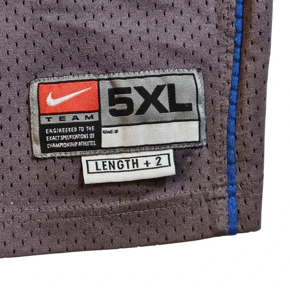 Dallas Mavericks Dirk‎ Nowitzki 41 Basketball Alt Jersey 5XL Grey Blue Nike NBA